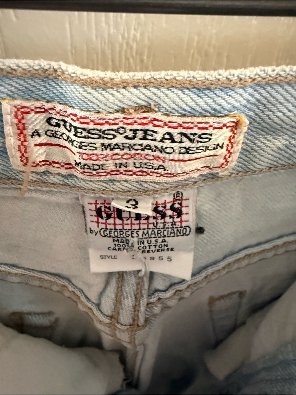 Guess Light Blue Women's Jeans with Branded Waistband